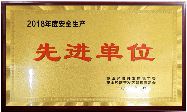 2018年度安全生產先進單位